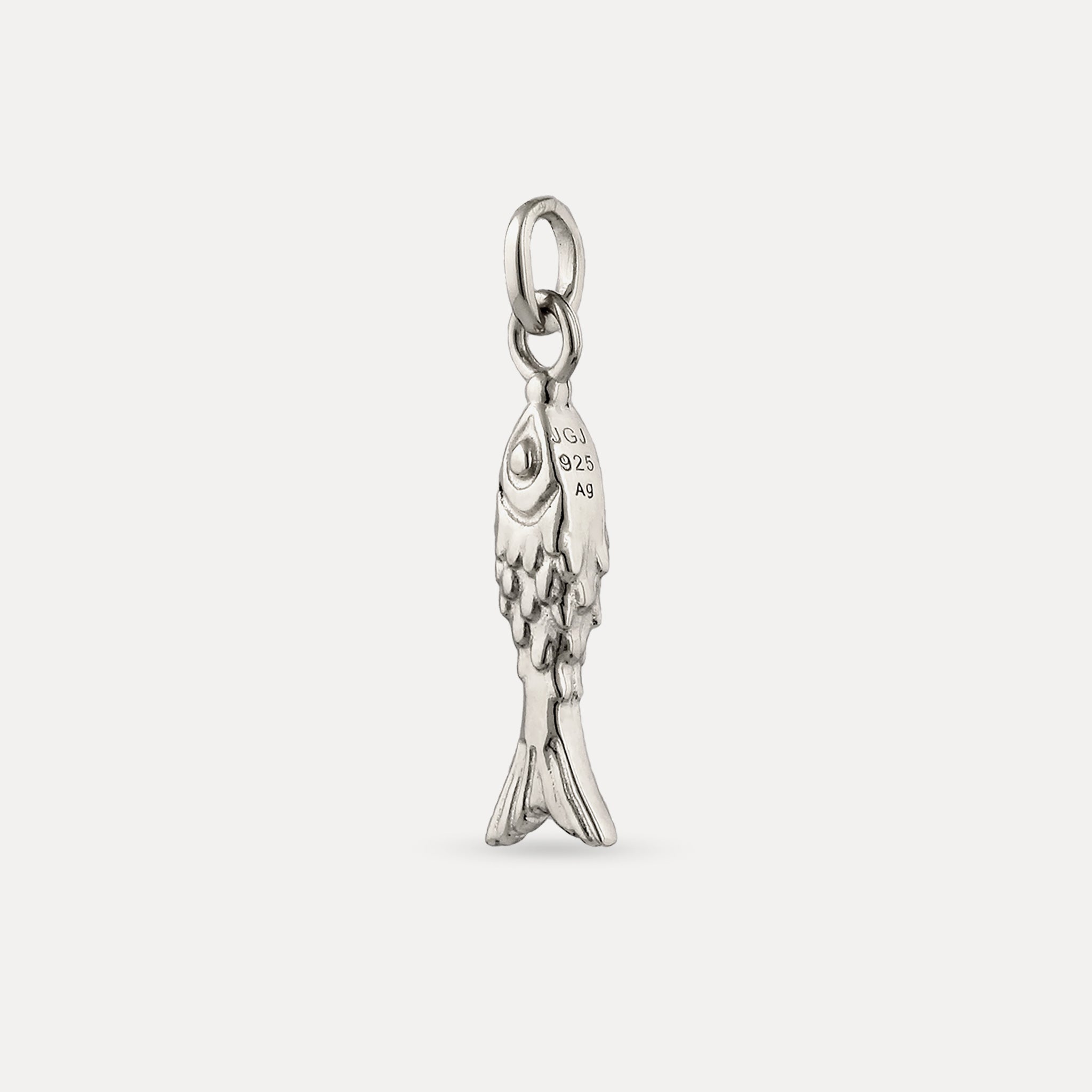 Stilnest Fish Charm Fisch Anhänger 24k Gold Vermeil Silber