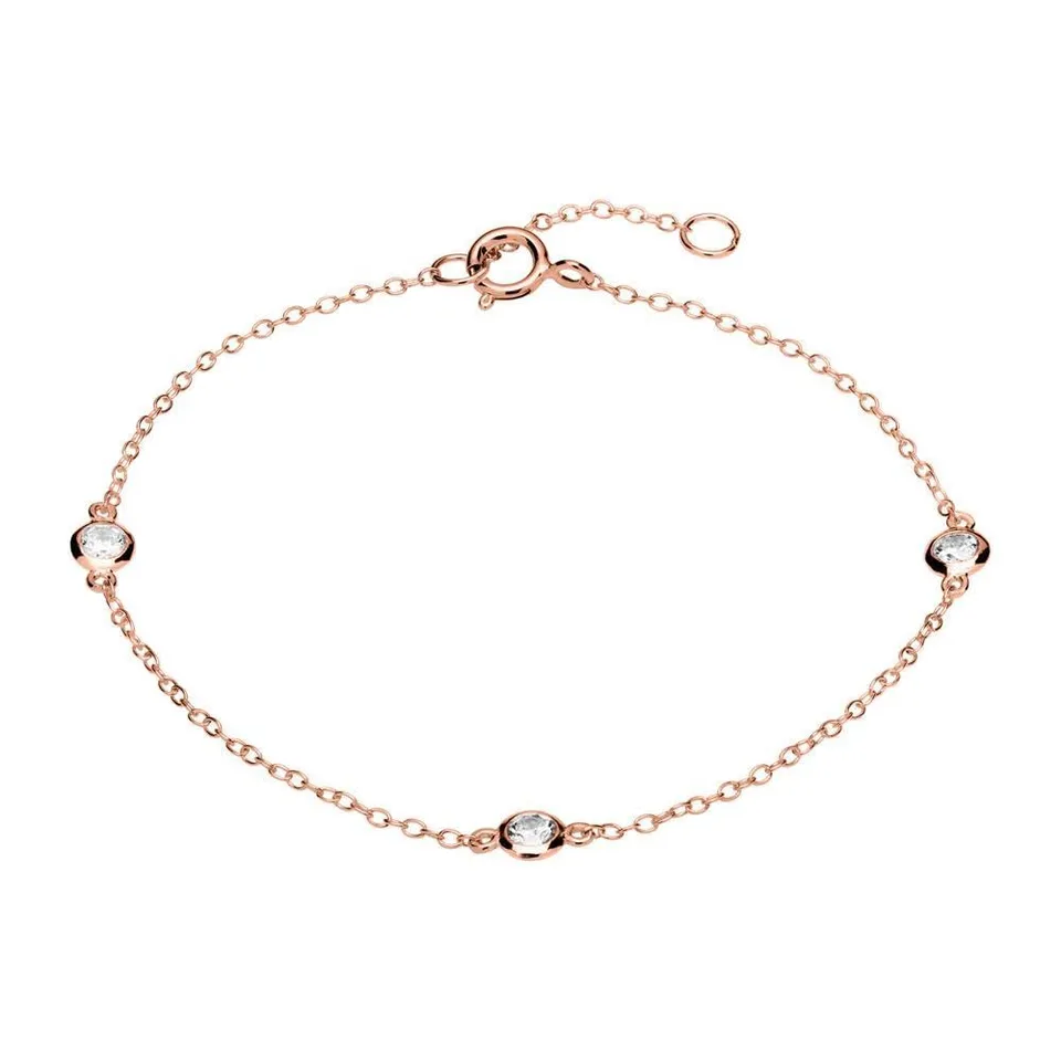 JEWLIX Armband 925er Silber rosé Zirkonia Stein