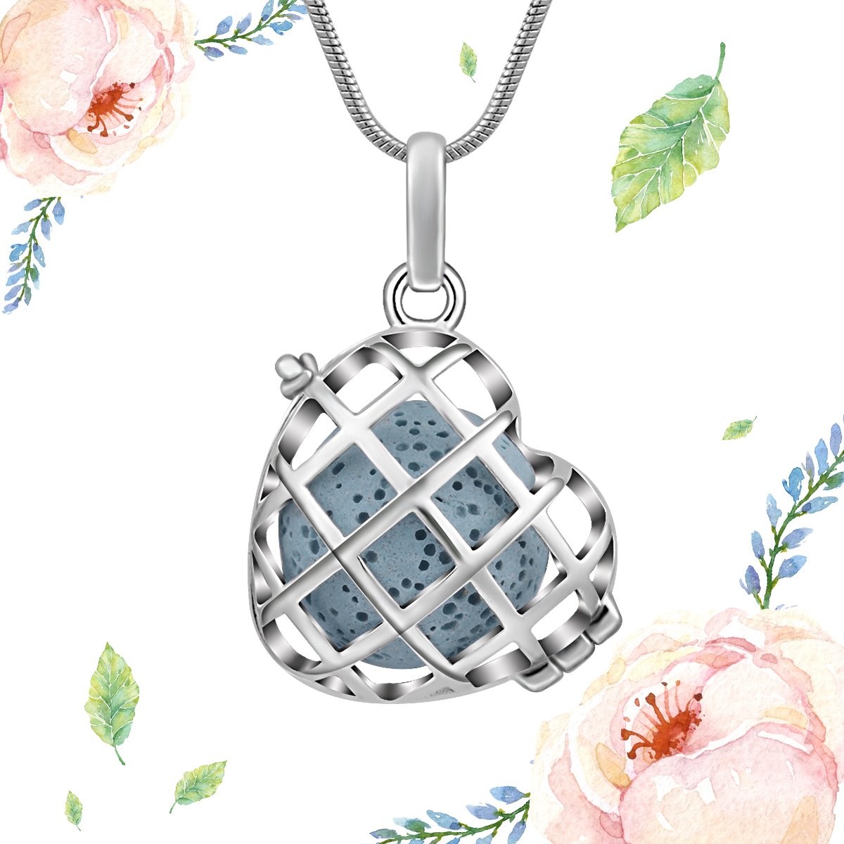 Eudora Harmony Bola Aroma Kette Lavastein 61 cm Diffuser