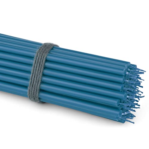 NKlaus Stabkerzen hellblau 16 cm 50 Stück Paraffin