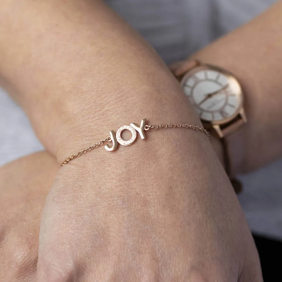 Joy by Corrine Smith Positive Affirmation Armband Gold vergoldet