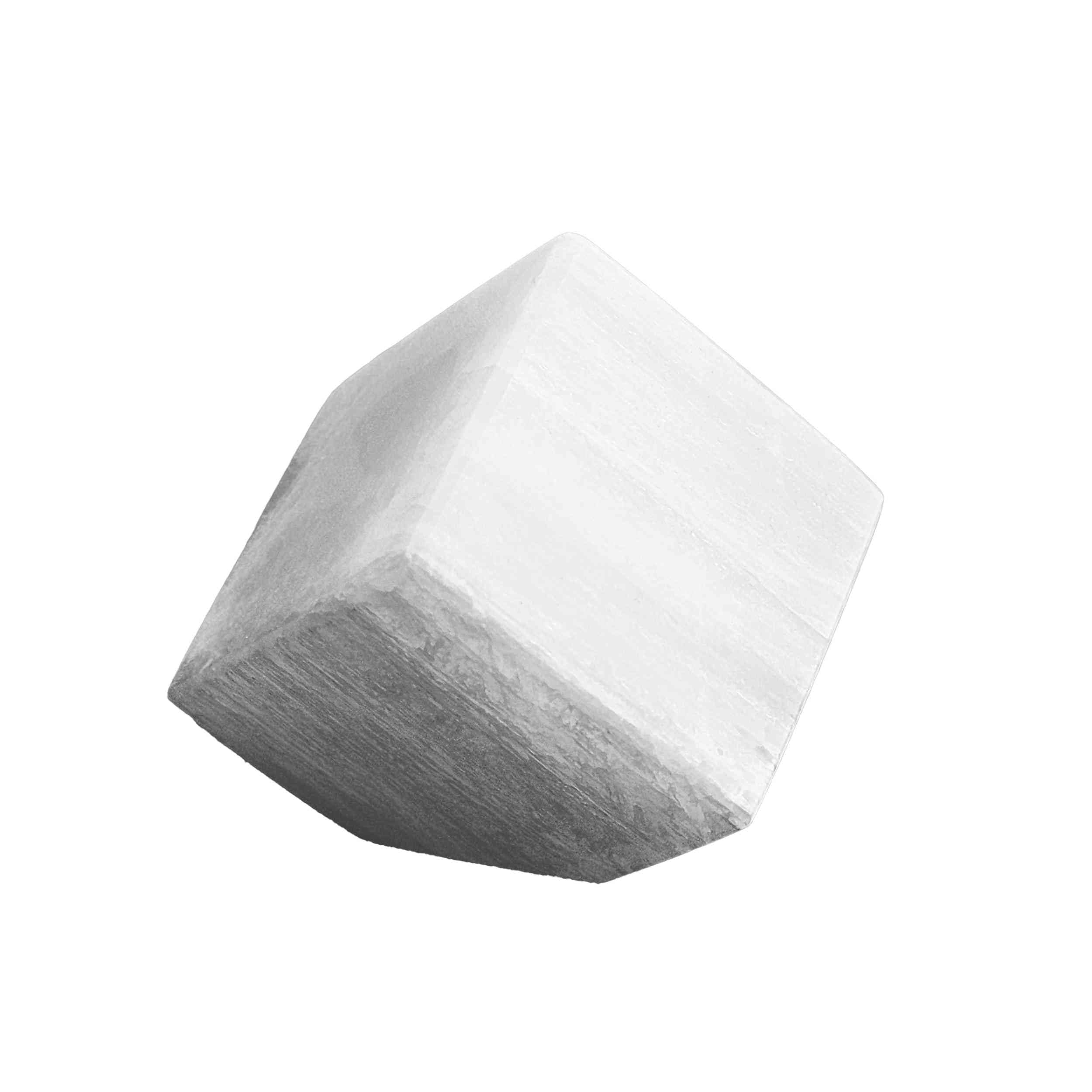 NKlaus Healing Crystals Selenit-Würfel 5x5cm Weiß 280g