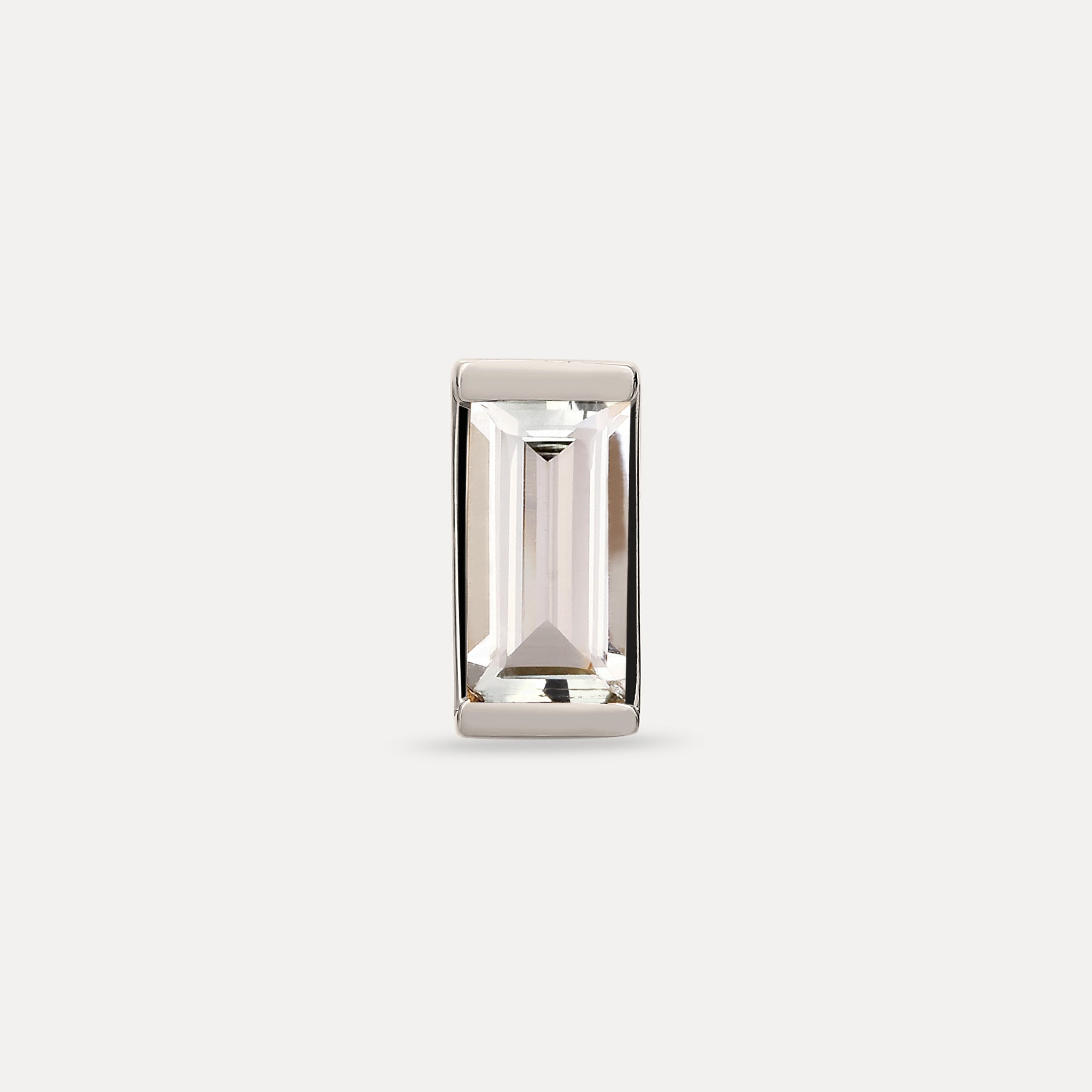 Stilnest Balance Baguette Ohrstecker Beryll Gold Vermeil Single
