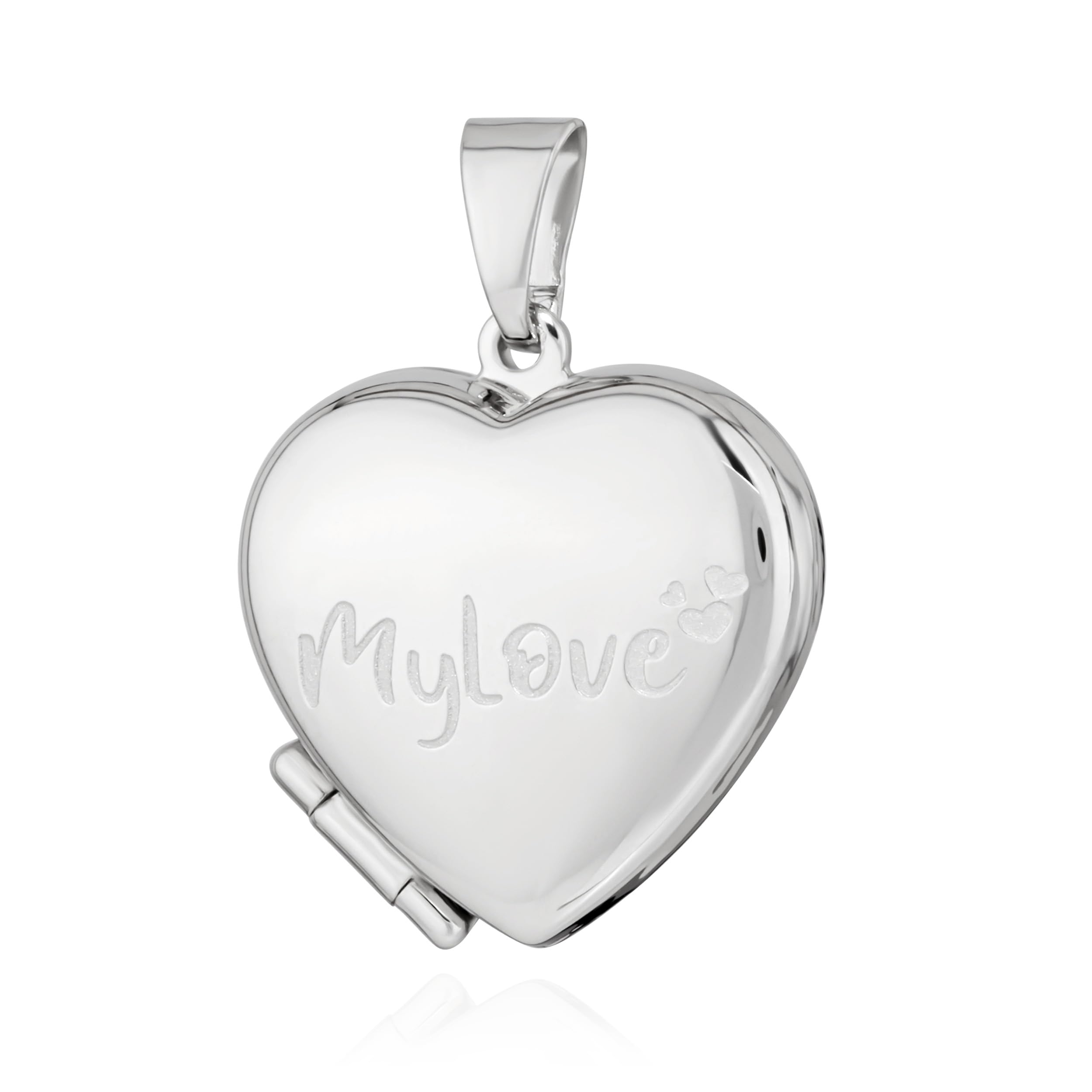 NKlaus Jewellery Medaillon Herz 925 Silber Anhänger