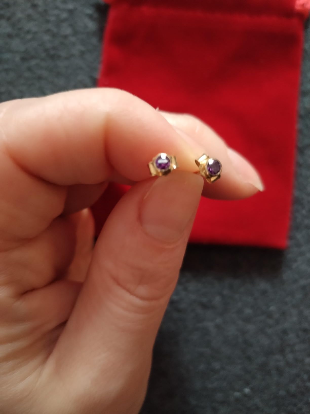 NKlaus Jewellery Ohrstecker 585 Gelbgold Zirkon Aquamarin 3 mm