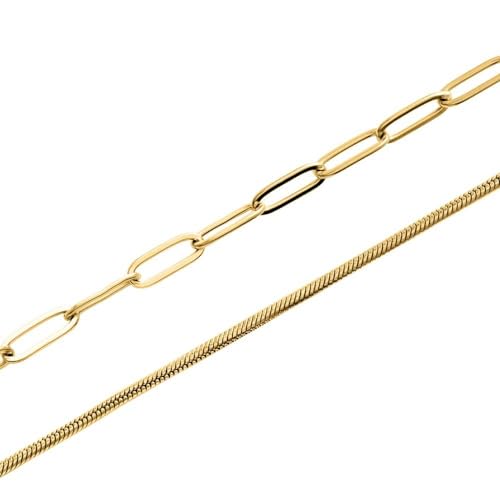 JEWLIX Ketten mit Anhänger Layerkette vergoldet Damen