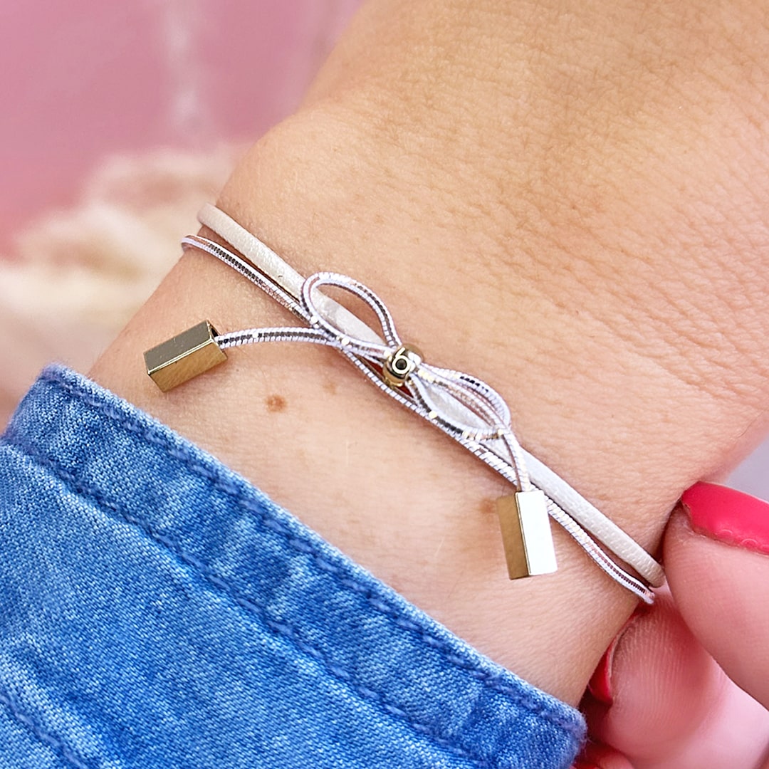 Joy by Corrine Smith Snake Chain Bow Armband gold 18cm