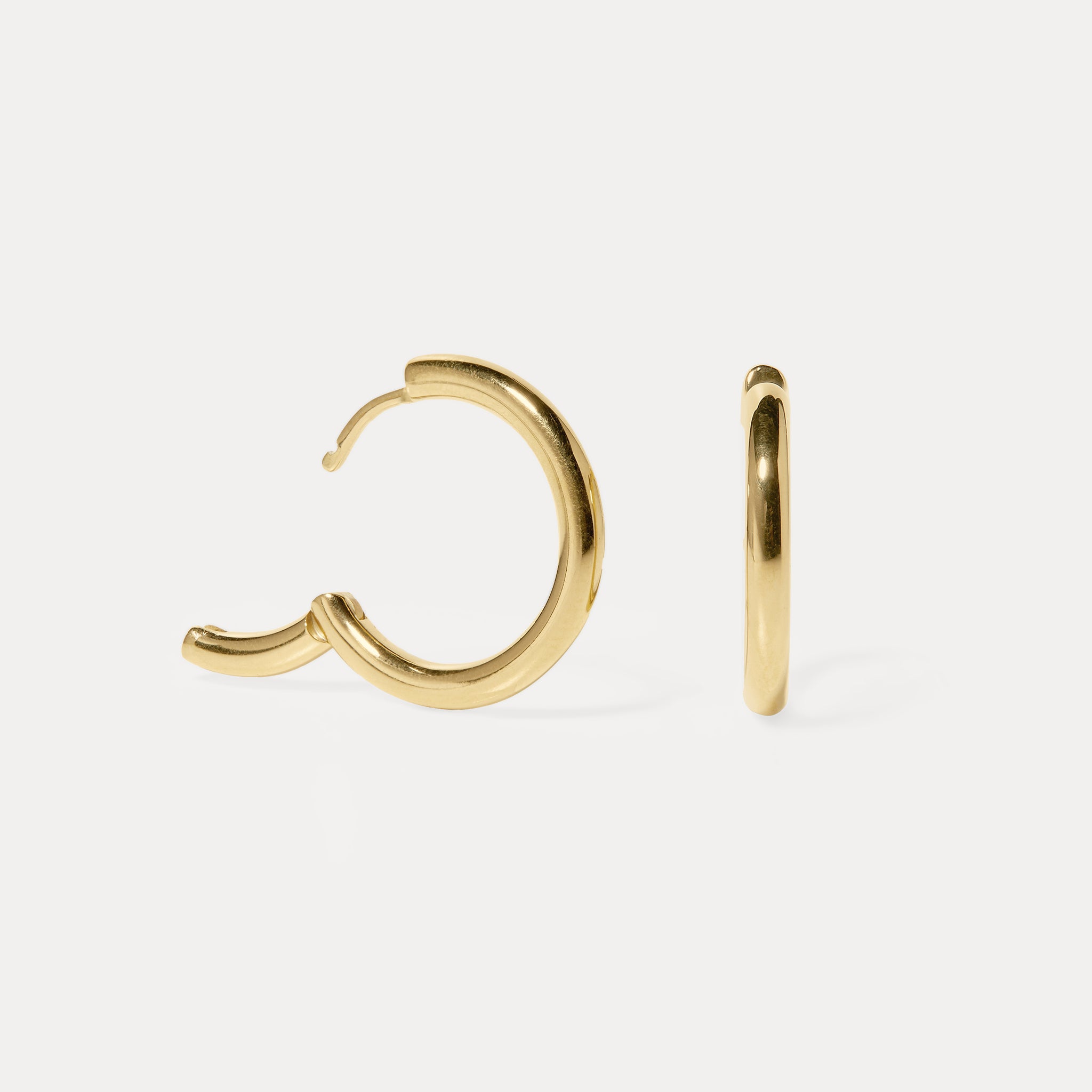 Stilnest Bold Creolen 585 Gold Ohrringe 14,5 mm