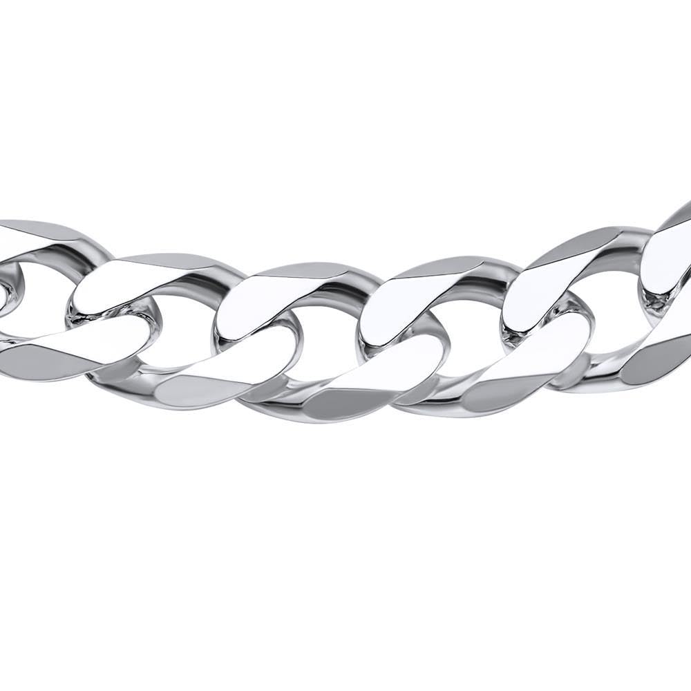 JEWLIX Panzerkette Silber 925 Halskette 15mm 50cm