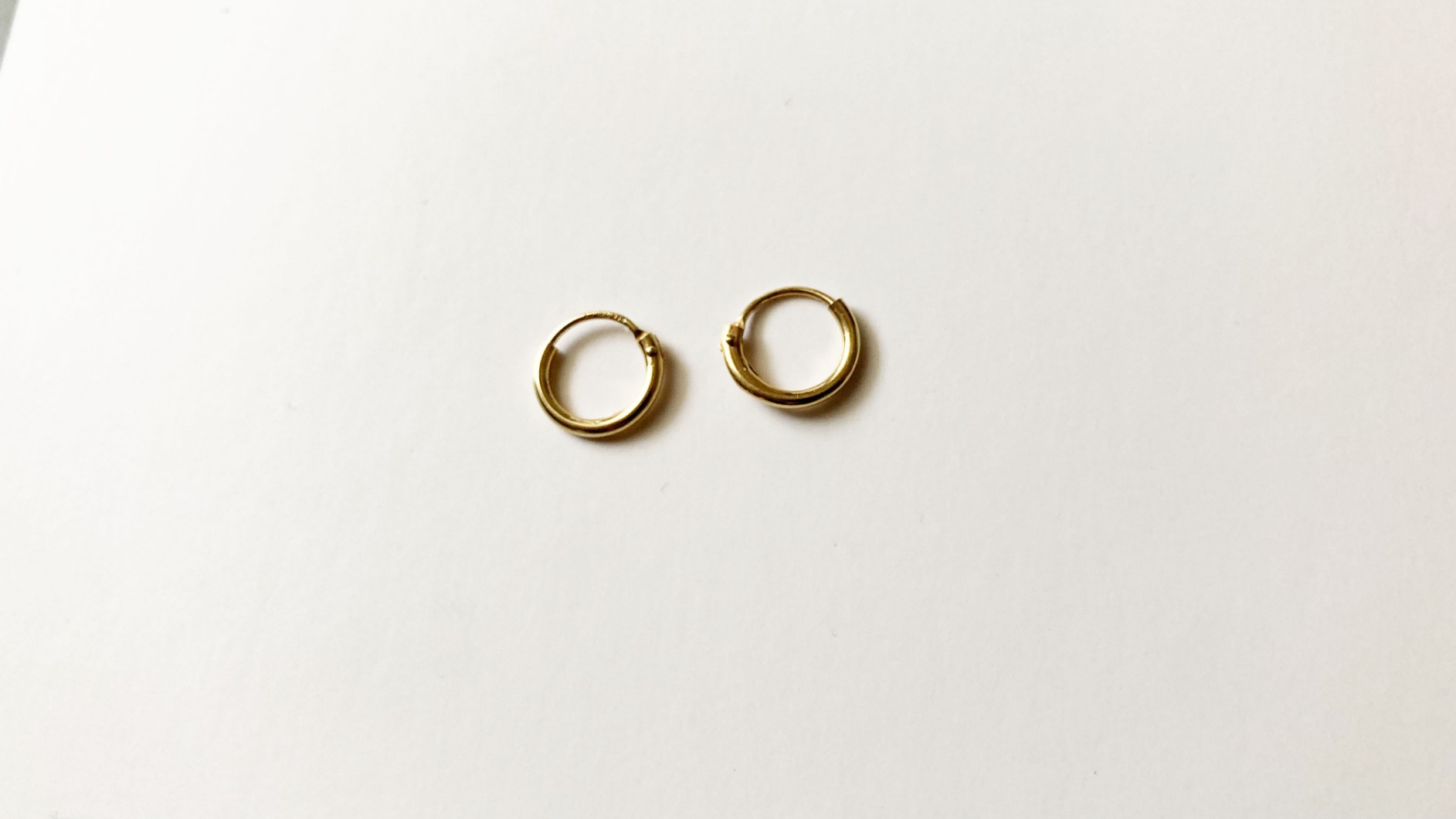 NKlaus Jewellery Klapp-Creolen Echtgold 585 Ohrringe 13mm Paar