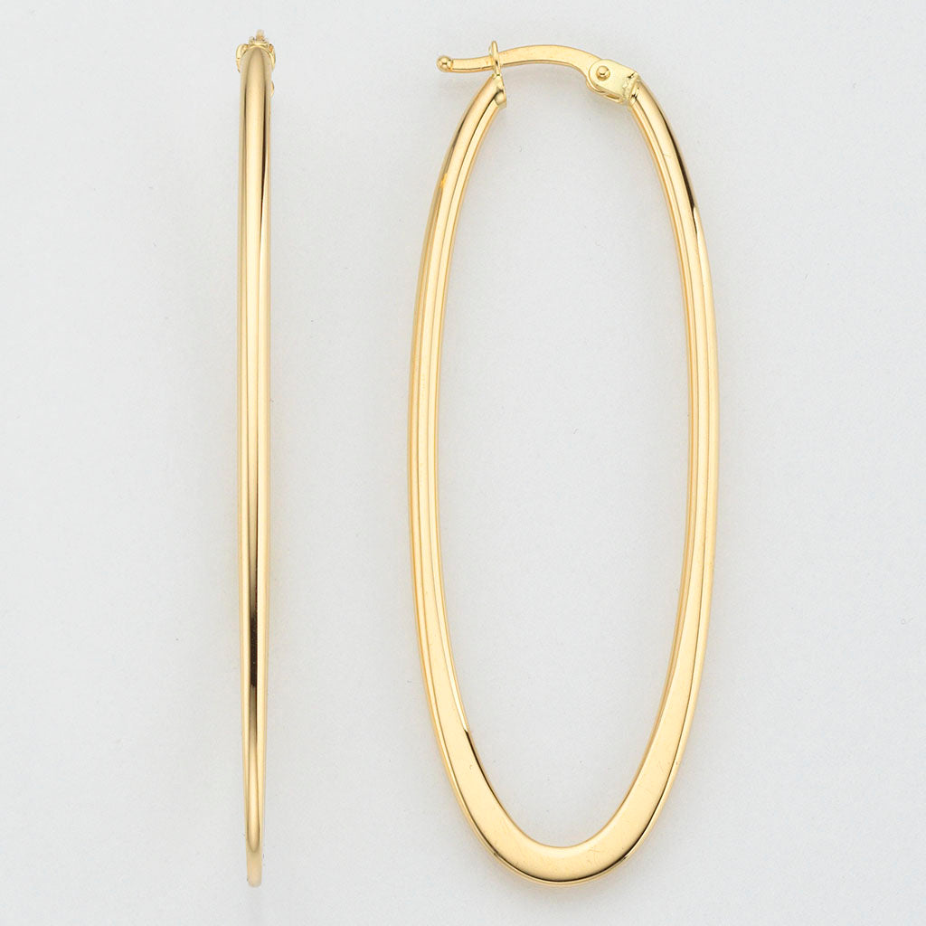 Eugen Rühle Ohrschmuck Creolen Bügel Ohrringe 585 Gelbgold 53x20mm