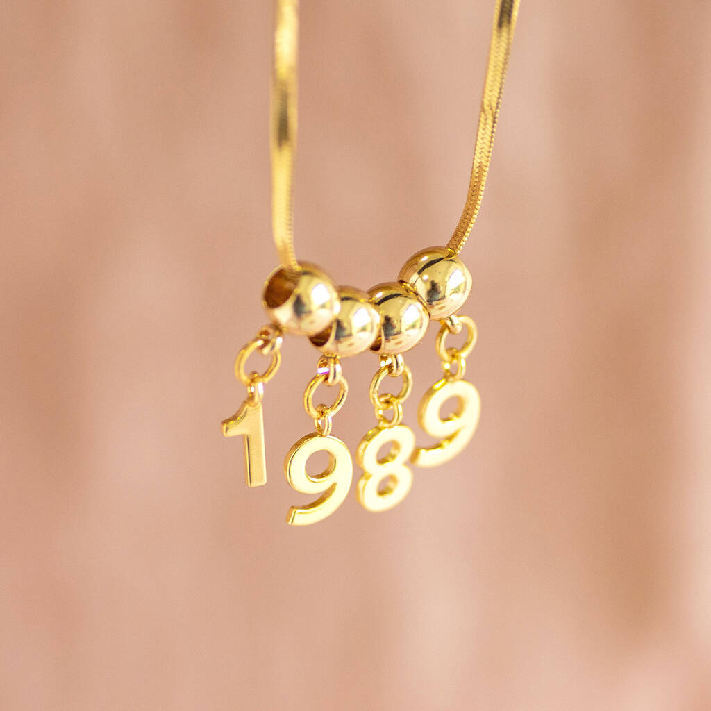 Joy by Corrine Smith Datum Halskette Gold Zahlen 40-45 cm