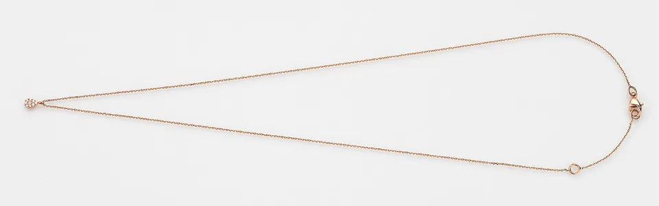 Eugen Rühle Anhänger 0,04ct Brillant Kette 585 Rotgold 42cm