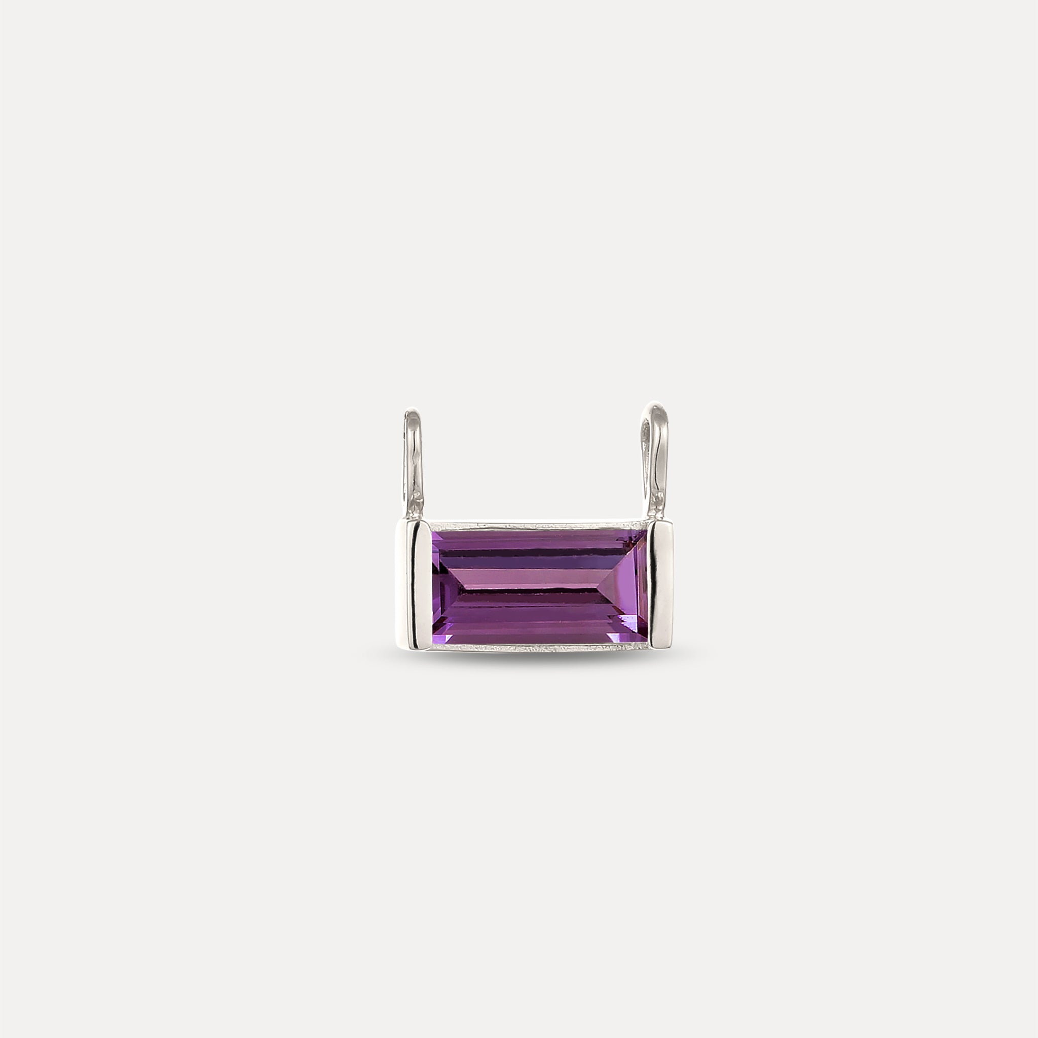 Stilnest Balance Baguette Anhänger Amethyst Vermeil Silber