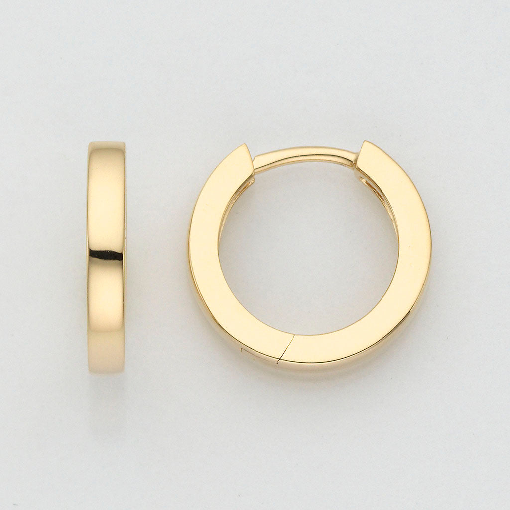 Eugen Rühle Ohrschmuck Scharnier-Creolen 15mm Weißgold