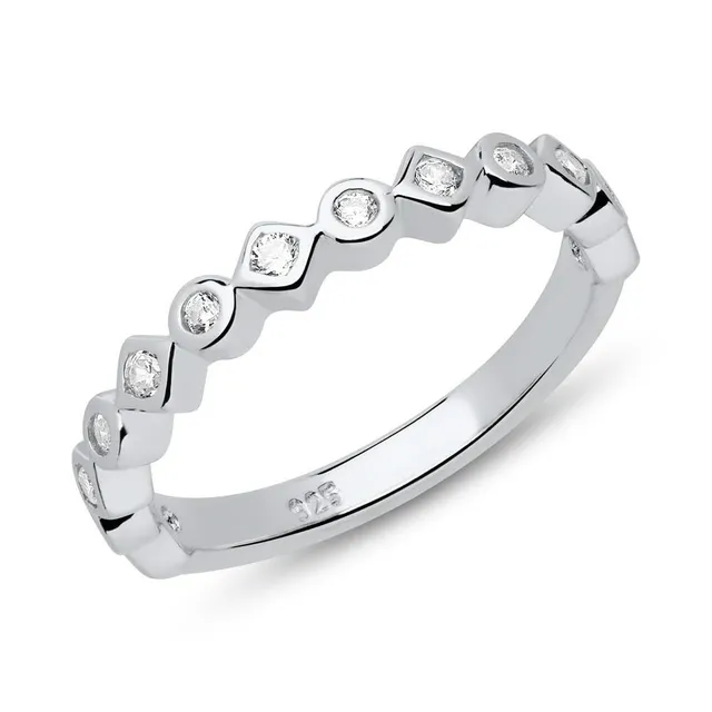 JEWLIX SR0419 Damenring 925er Silber Zirkonia Gr. 58