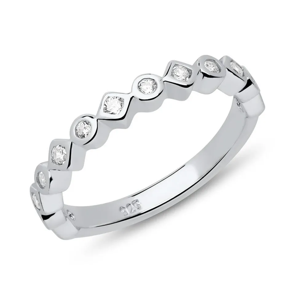 JEWLIX SR0419 Damenring 925er Silber Zirkonia Gr. 58