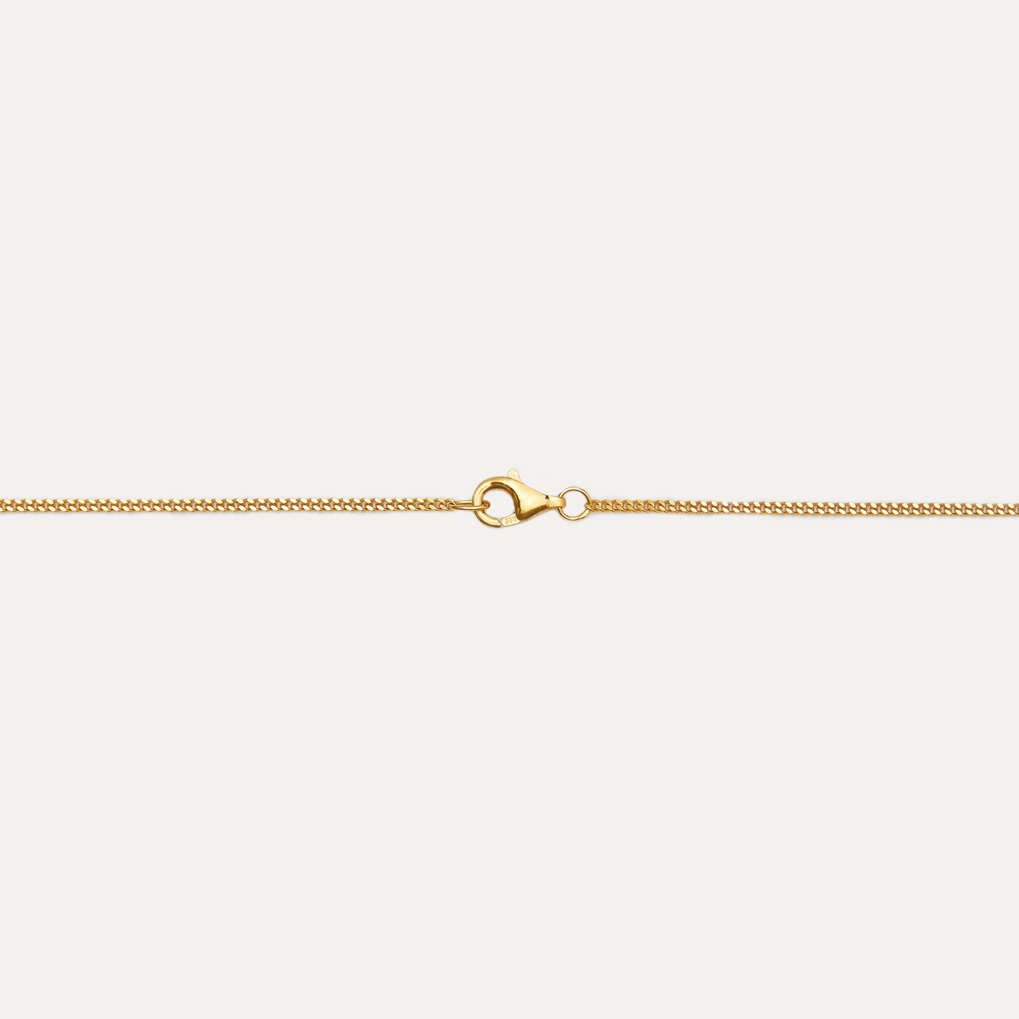 Stilnest Panzerkette Halskette 24k Gold Vermeil 45cm flach