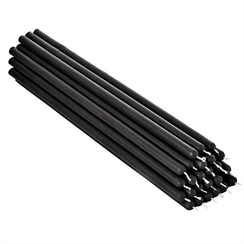 NKlaus Candles Bienenwachs Tafelkerzen 12cm 25 Stück schwarz