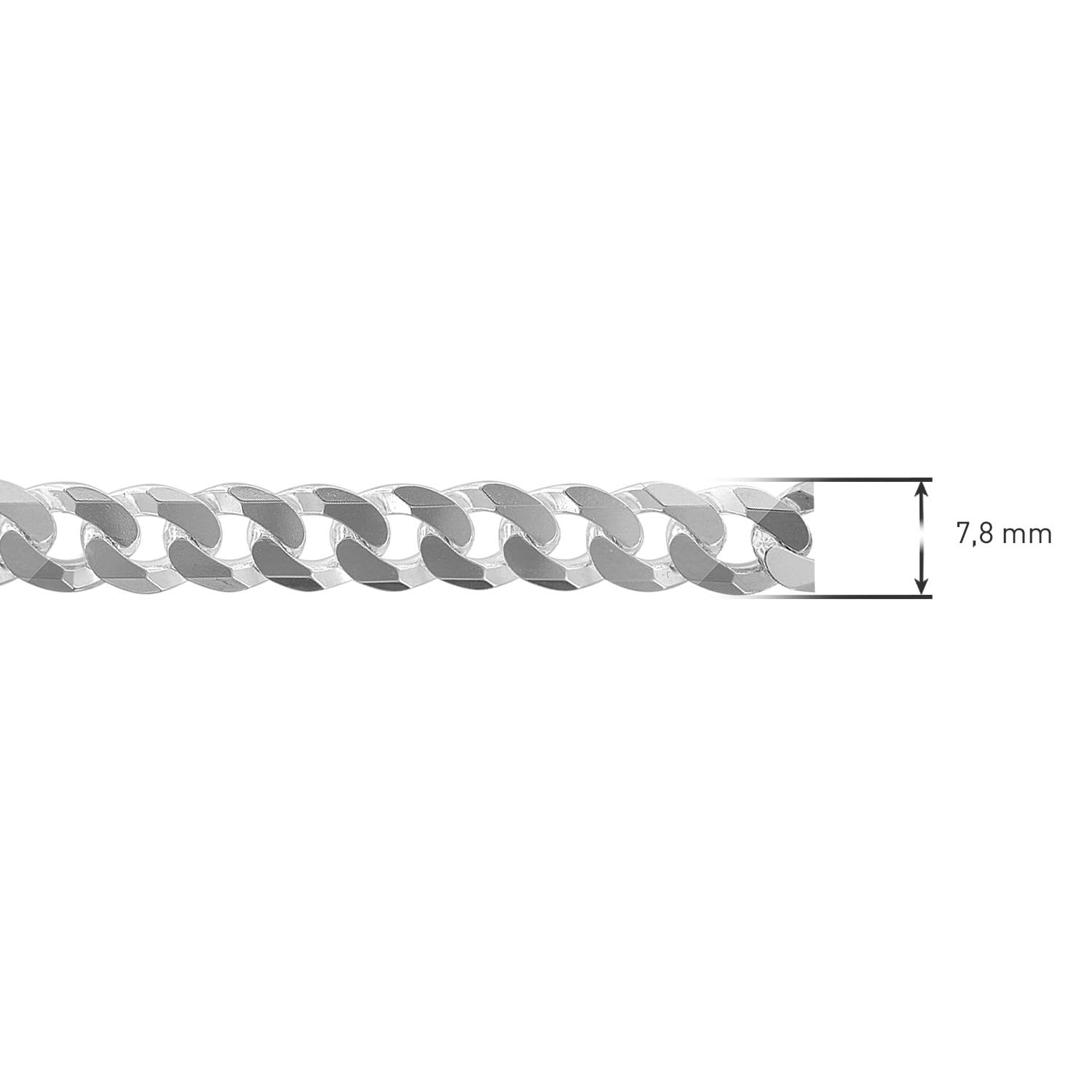 trendor 75138 Herren-Armband Silber 925 23 cm Panzer