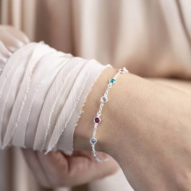 Joy by Corrine Smith Mini Family Armband Silber Edelstein