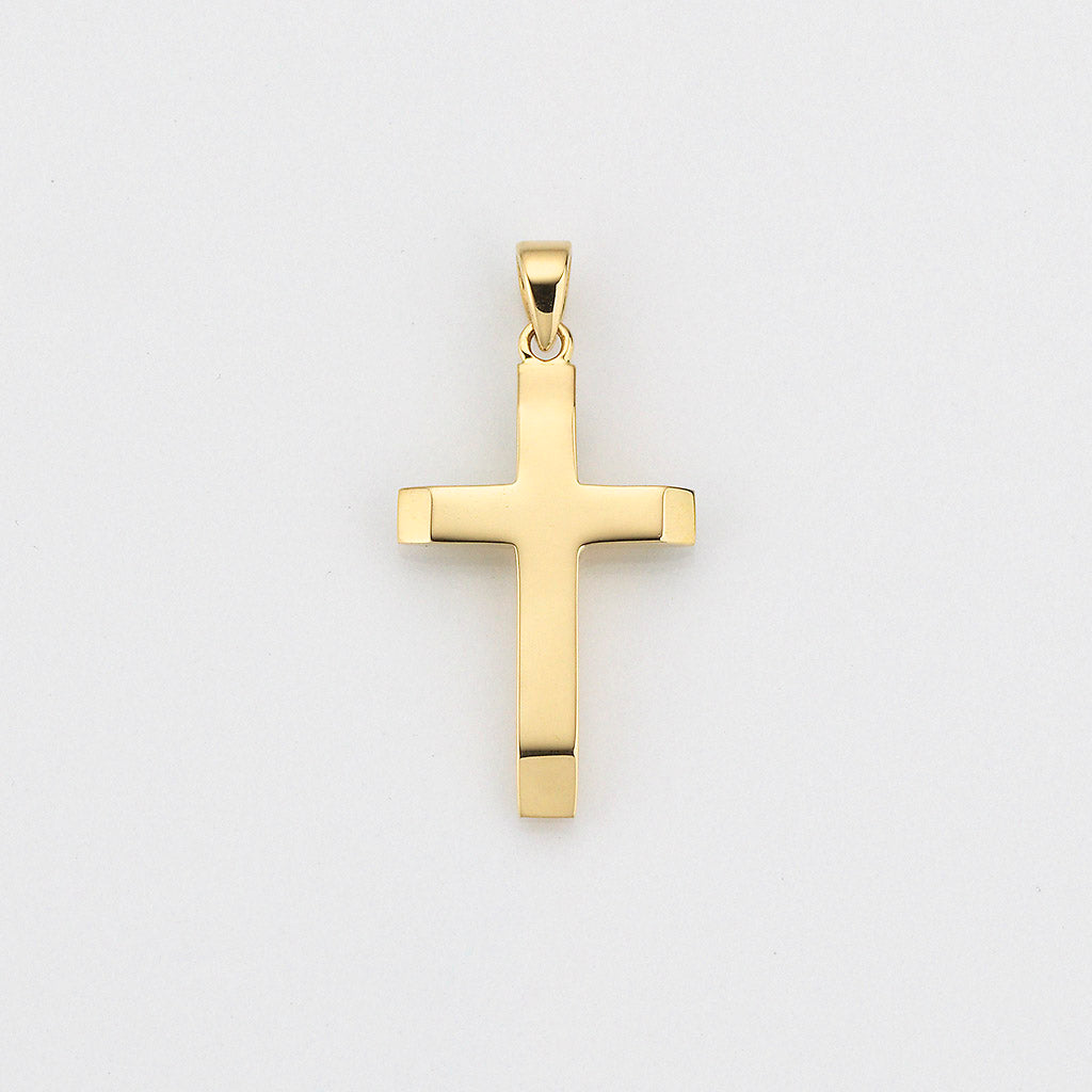 Eugen Rühle Anhänger Kreuz 14,5x22mm Goldanhänger 585 Gelbgold