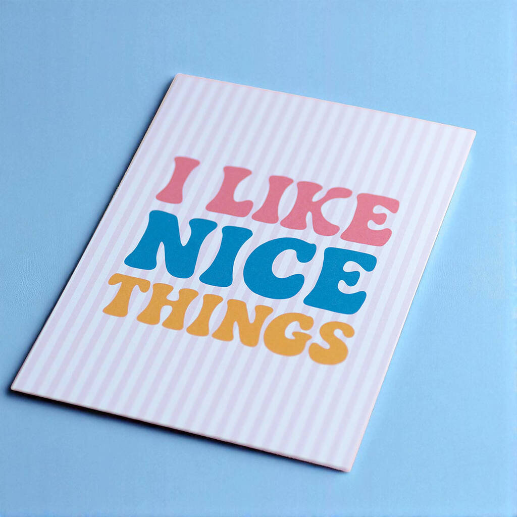 Joy by Corrine Smith I Like Nice Things Wandprint A5 Retro