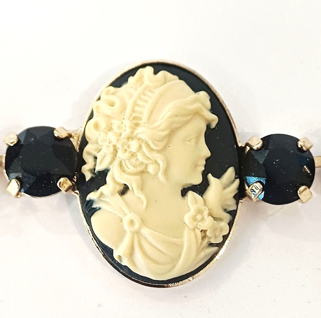 Alevá Bijoux Sissi Black Lady Halskette Gold