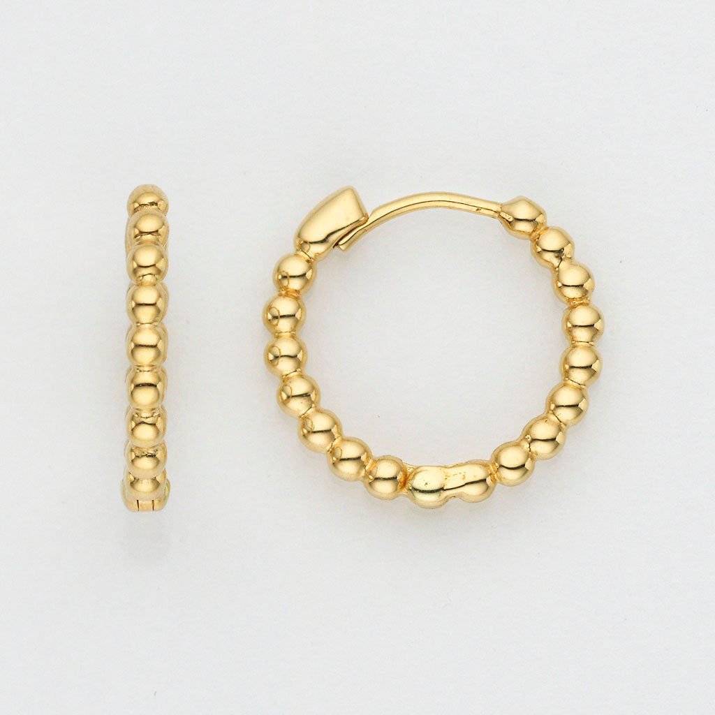 Eugen Rühle Ohrschmuck Art Kugeln Creolen Weißgold 2x16mm