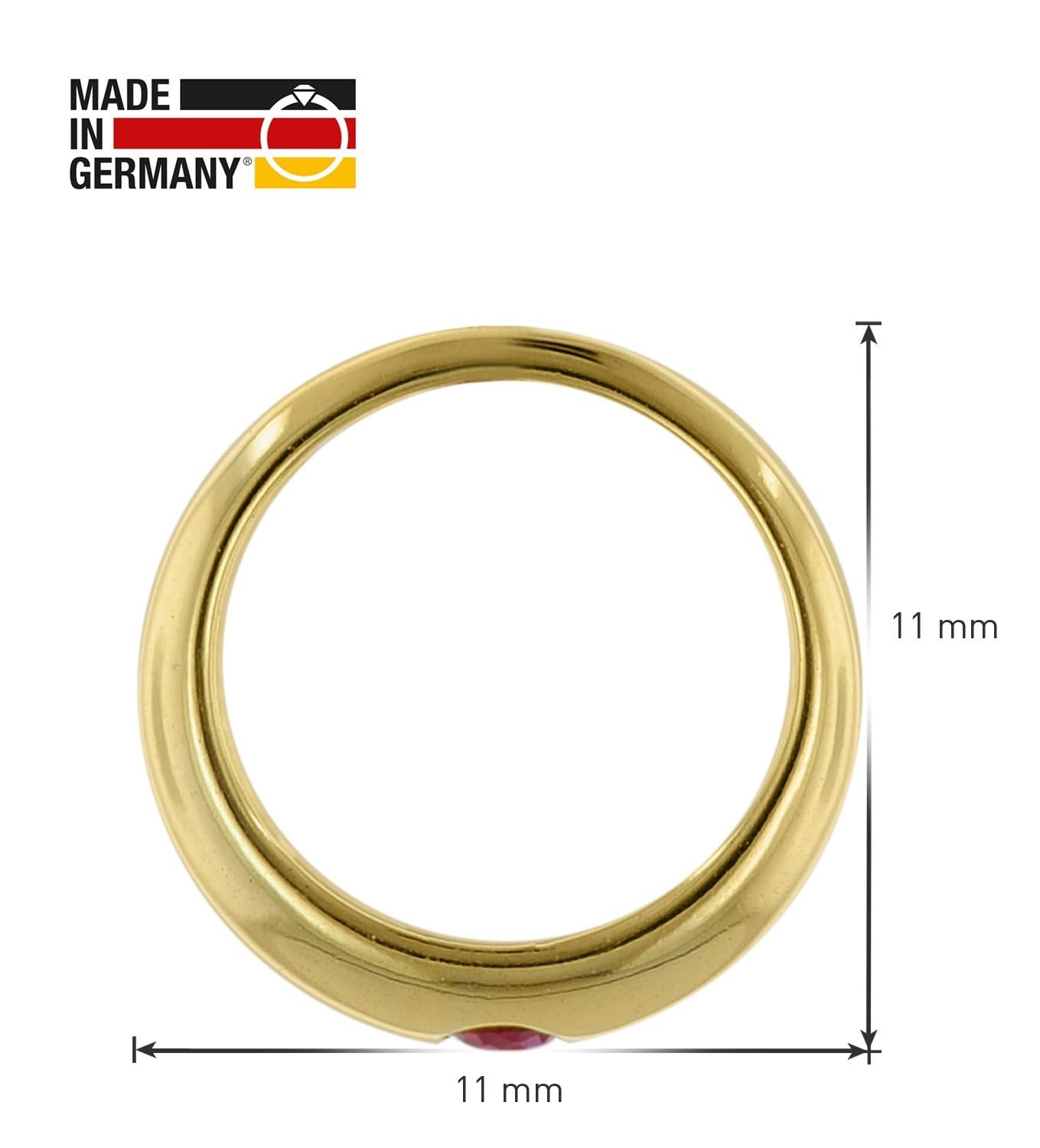 trendor Halsketten Taufring Rubin Goldkette 42cm 75401