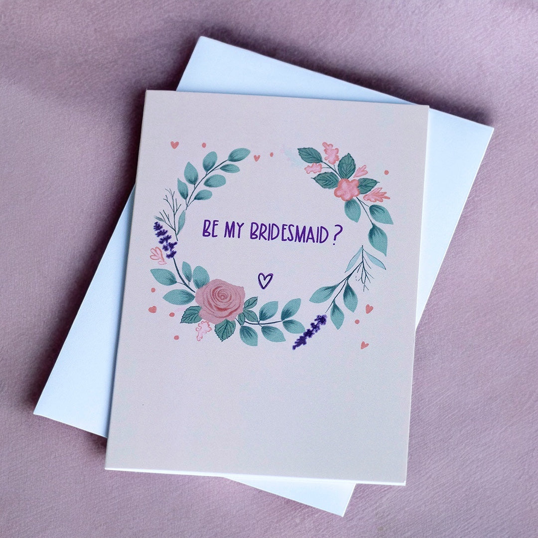 Joy by Corrine Smith Be My Bridesmaid Karte A6 Blumen