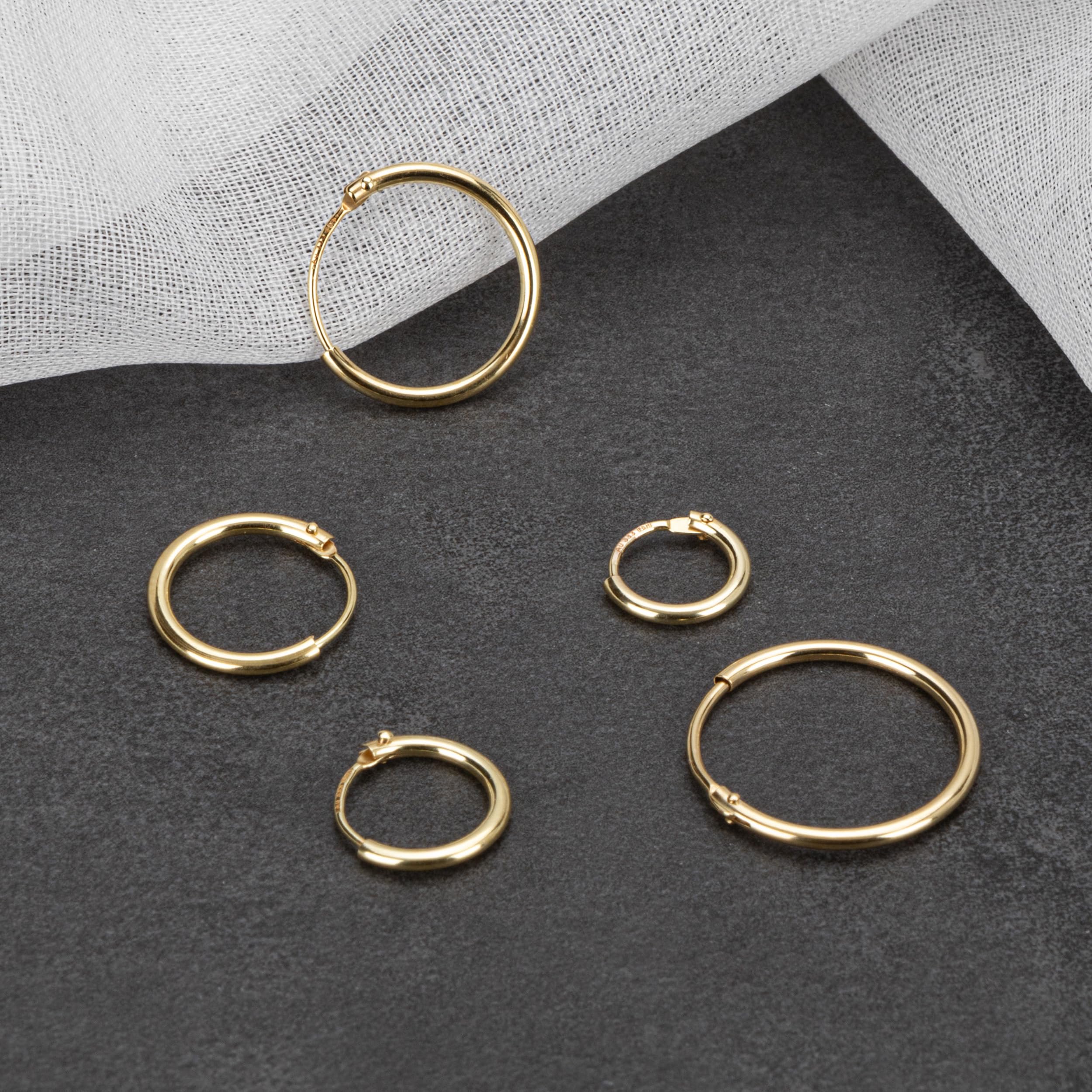 NKlaus Jewellery Creolen 333 Gold 15mm Paar