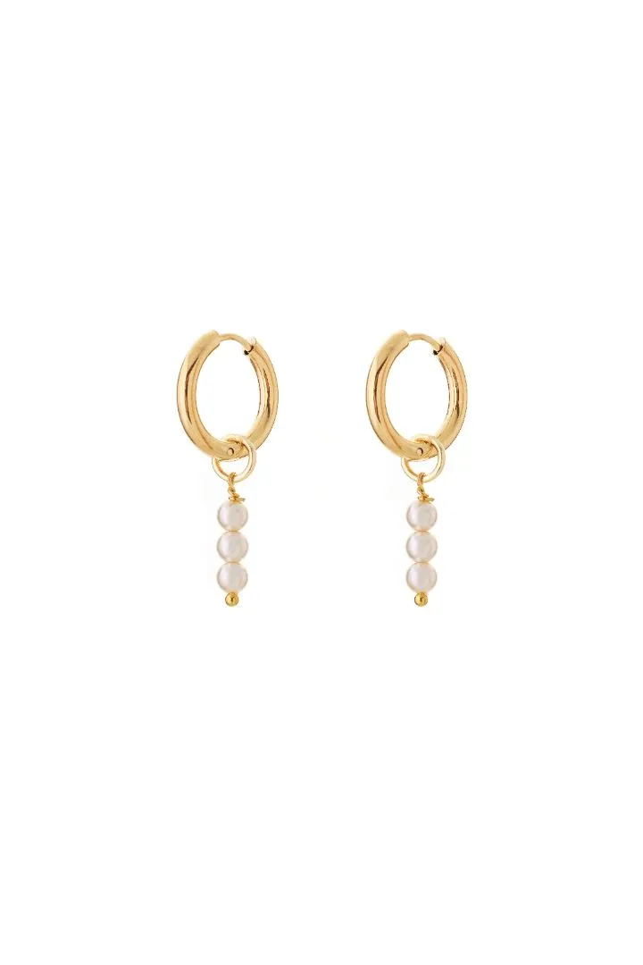 JOY by Corrine Smith Bridesmaid Ohrringe Gold Perle Huggie