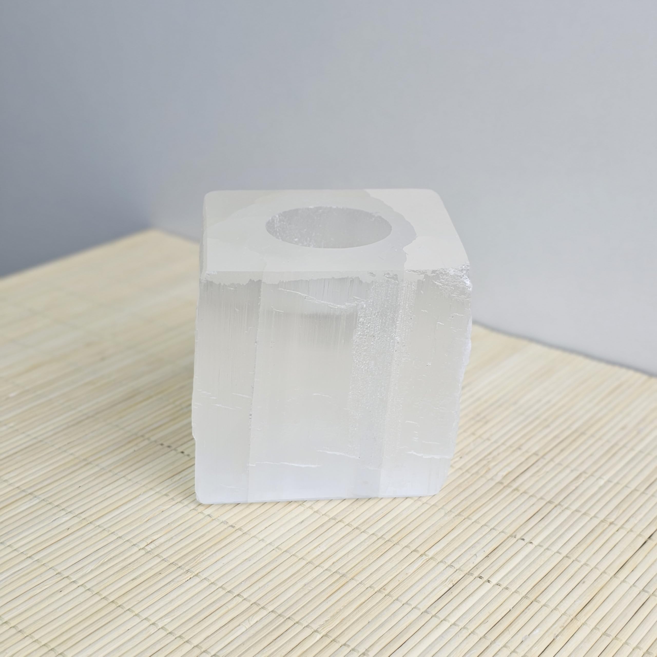 NKlaus HEALING CRYSTALS Teelichthalter quadratisch 8 cm 2 Stück