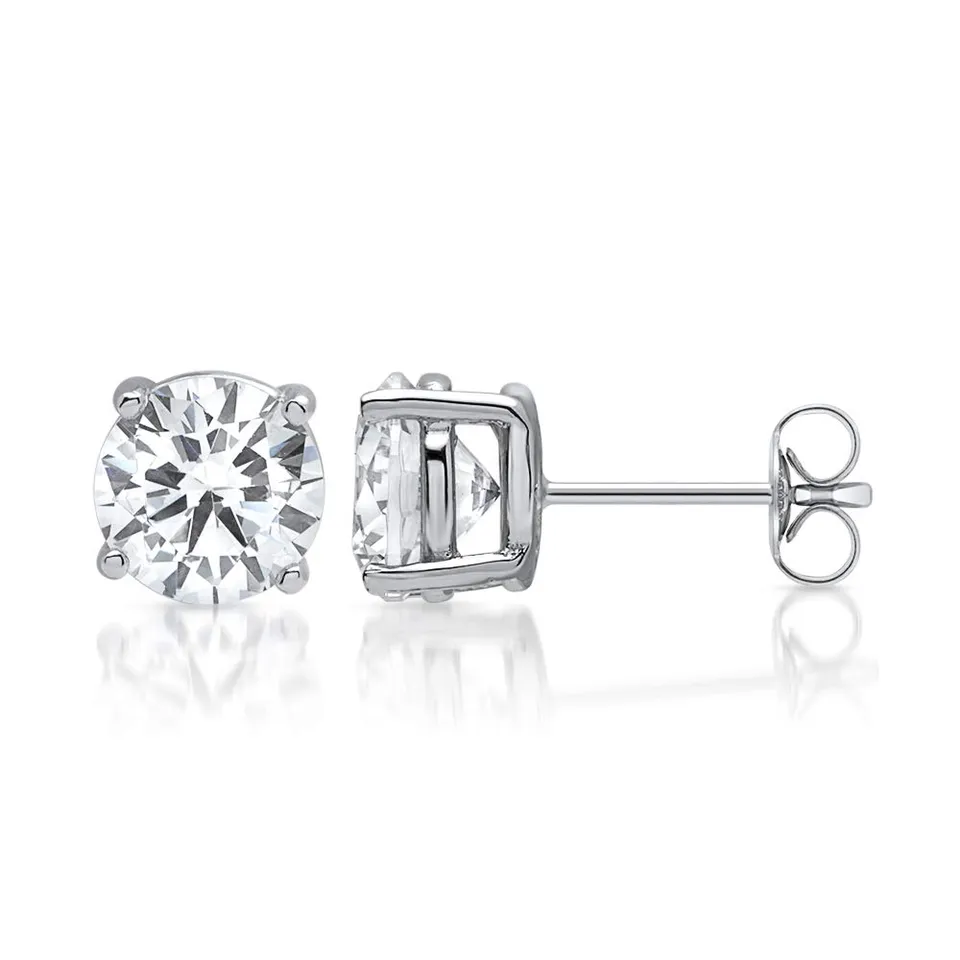 JEWLIX Ohrstecker Modern 925 Sterling Silber Zirkonia Ohrringe