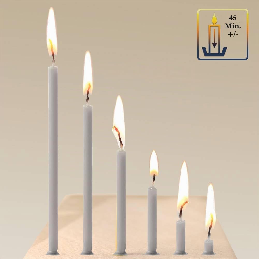 NKlaus Candles Chakra-Kerzen Set Paraffin 16 cm 49 Stück