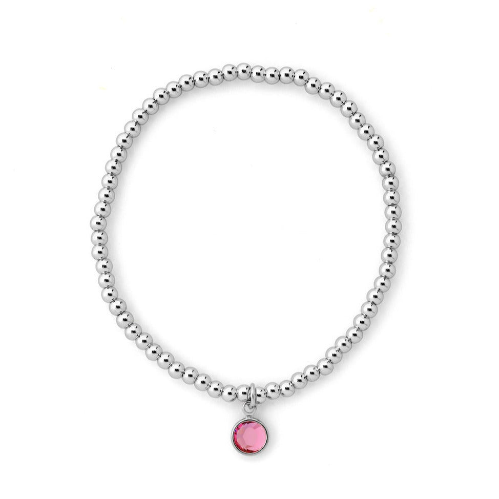 Joy by Corrine Smith October Birthstone Armband Silber Rosa Kristall