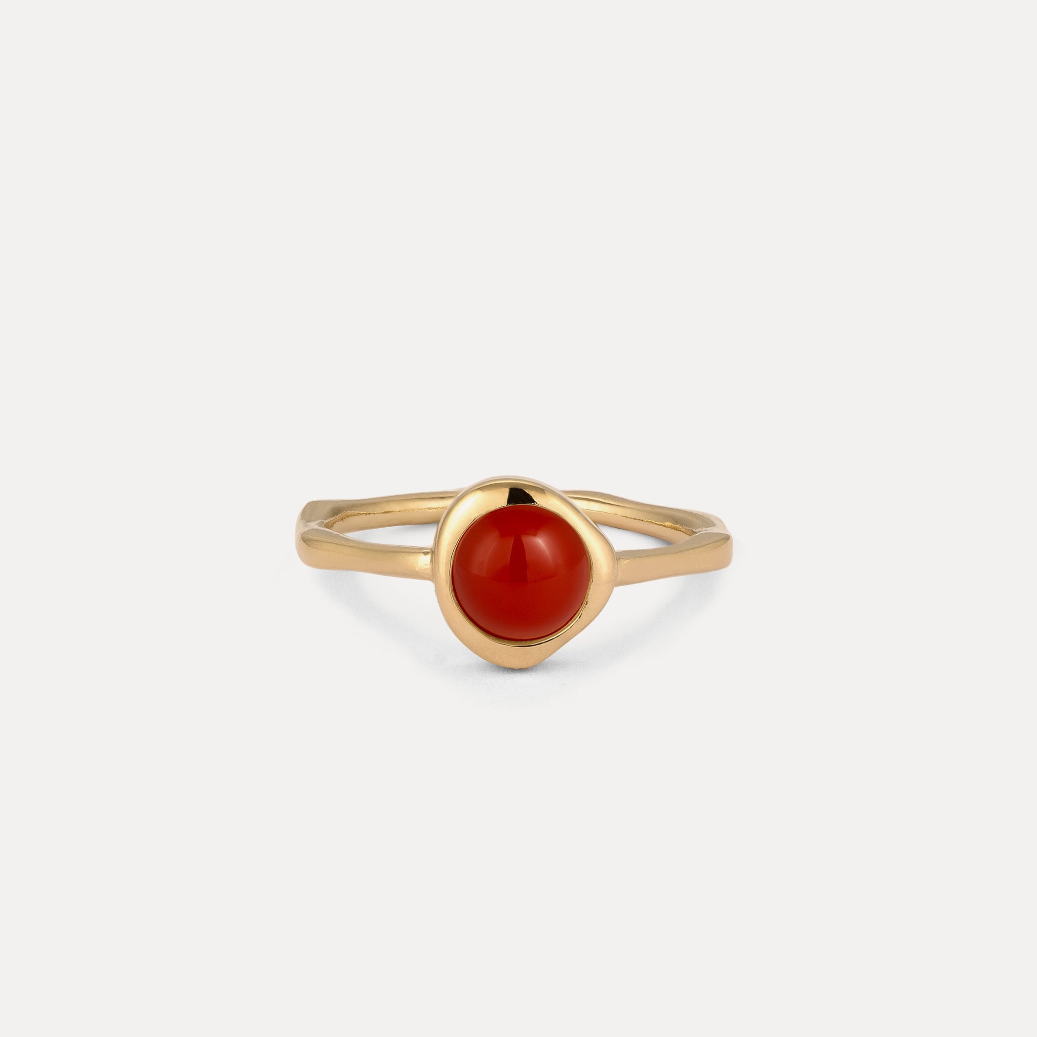 Stilnest Zodiac Birthstone Ring 585 Gold Sternzeichen Cabochon