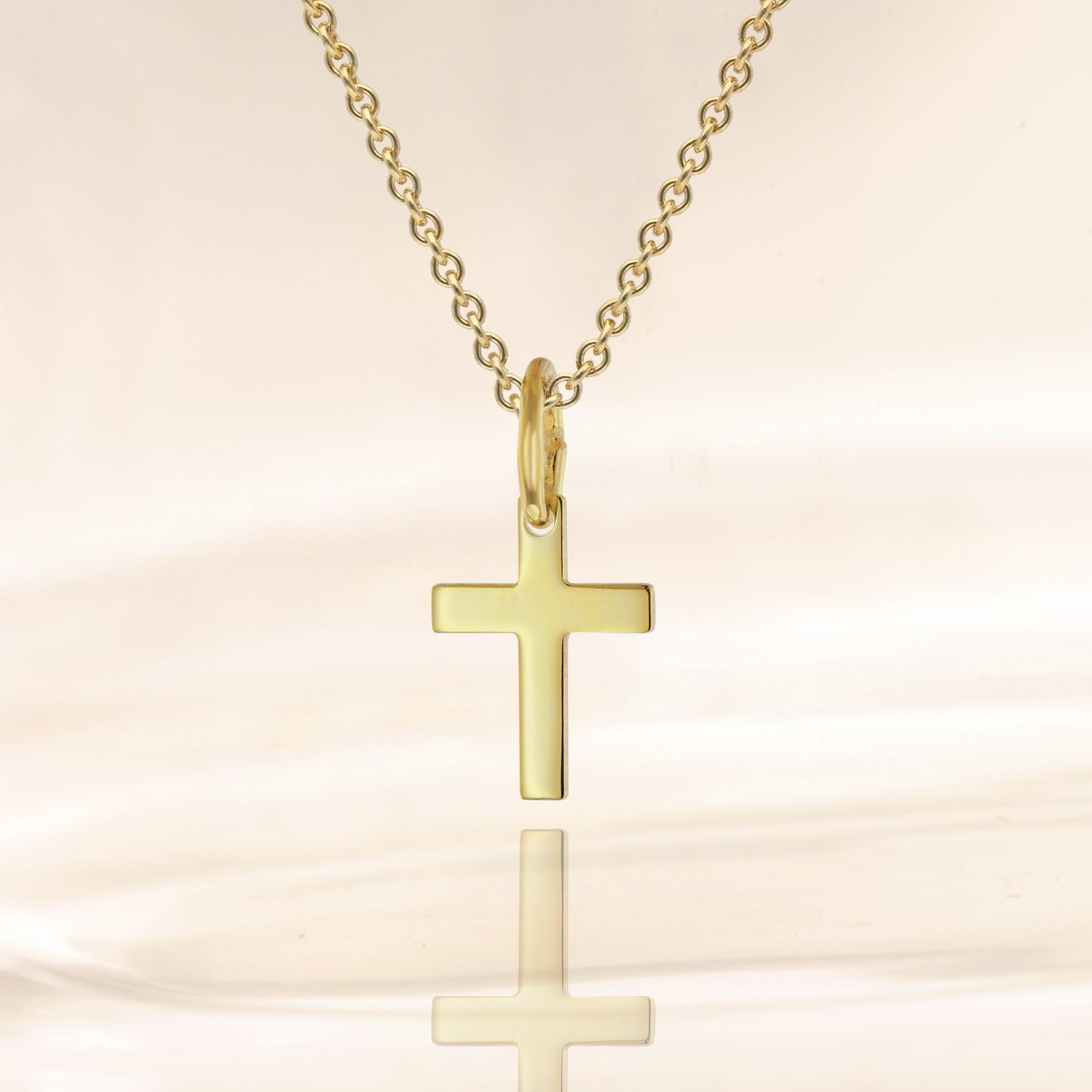 trendor Halsketten Kreuz-Anhänger 333 Gold Kinder Halskette