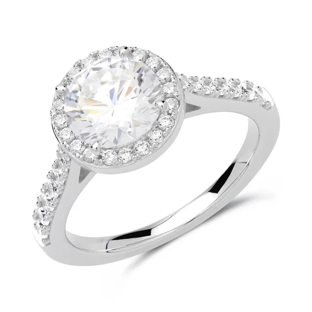 JEWLIX VR0159 Damenring Silber Gr.54mm Halo Zirkonia