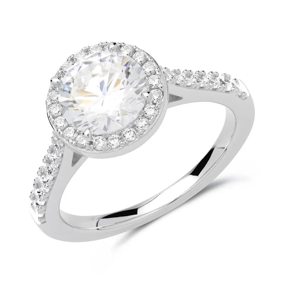 JEWLIX VR0159 Damenring Silber Gr.54mm Halo Zirkonia