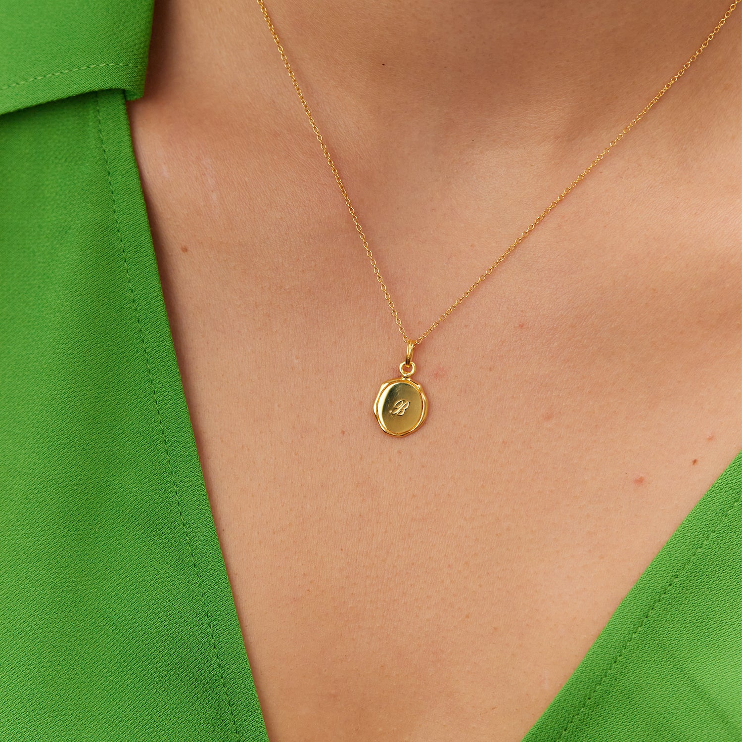 Stilnest Seal Engravable Kette 585 Gold 45cm gravierbar