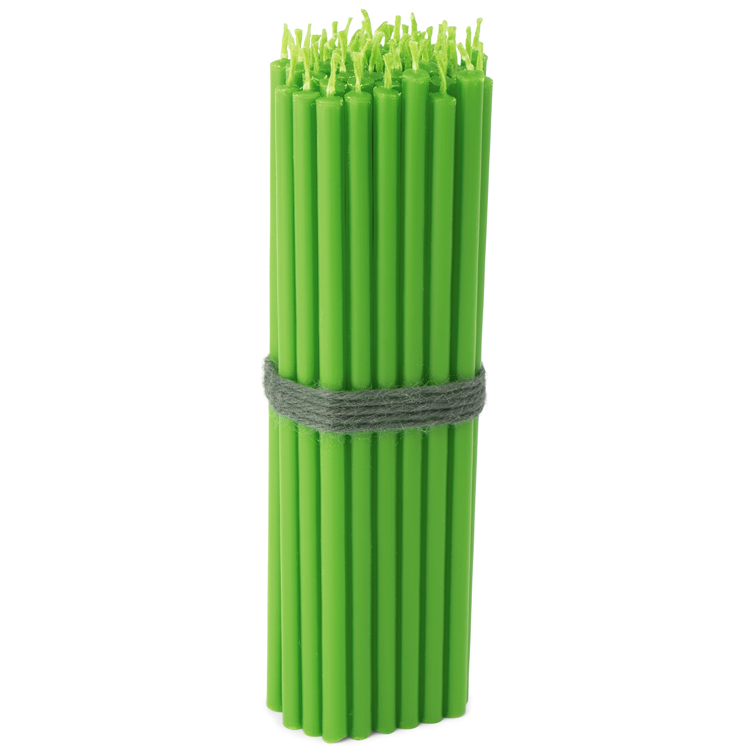 NKlaus Candles Stabkerzen Grün 16 cm 50 Stück Paraffin