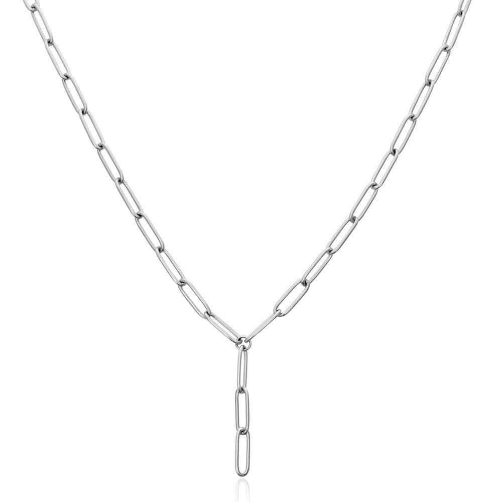JEWLIX Gliederkette Halskette Edelstahl Silber