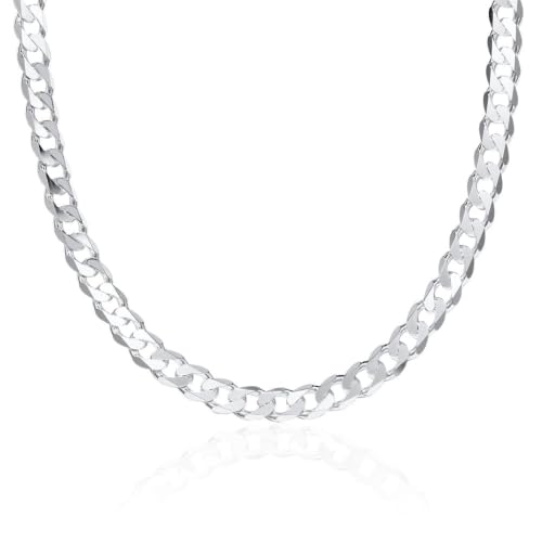 JEWLIX Panzerketten Herren Silber 925 7 mm 75 cm Kette
