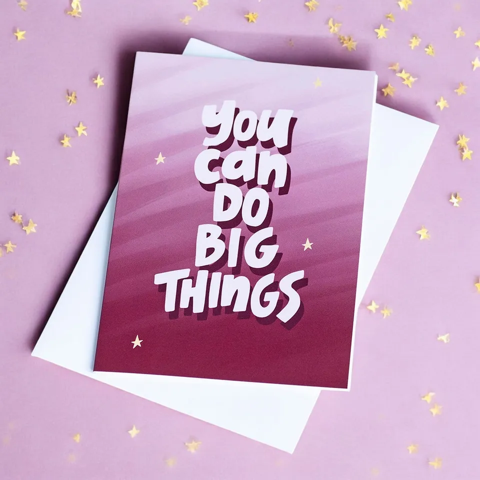 Joy by Corrine Smith You Can Do Big Things Grußkarte A6