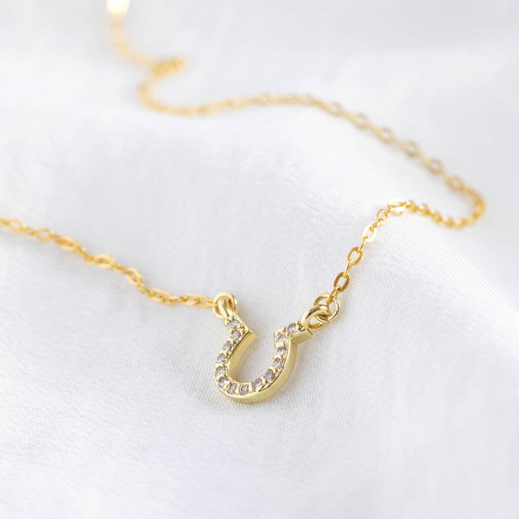 Joy by Corrine Smith Hufeisen Halskette Kristall Gold 40-45cm
