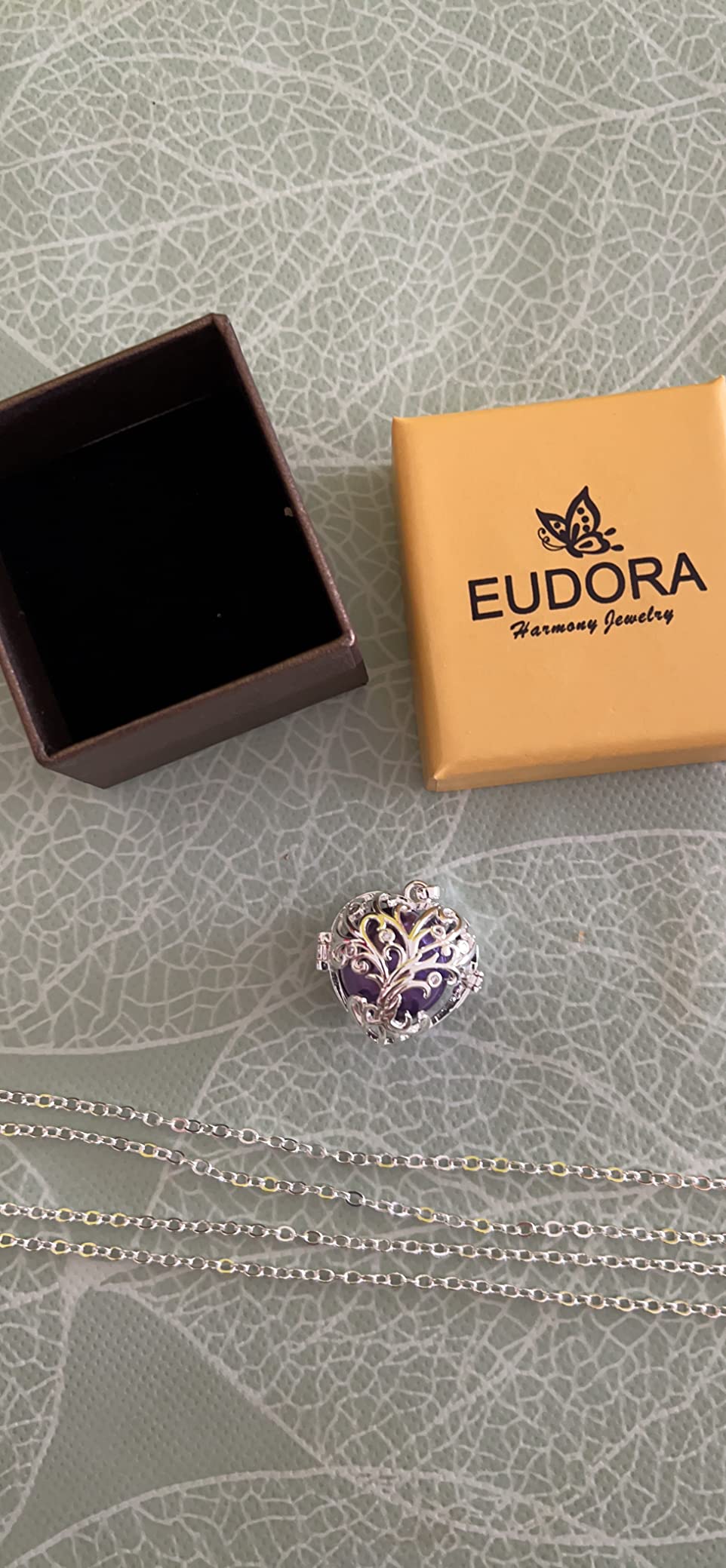 Eudora Harmony Bola Klangkugel Halskette Kornblumenblau 114cm