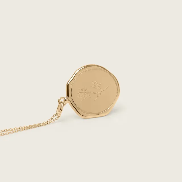 Stilnest Floral Large Seal Kette 585 Gold 45cm