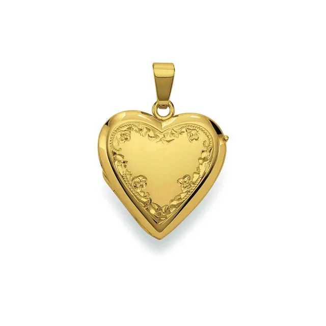 Eugen Rühle Herz Medaillon 20x20mm 333 Gelbgold